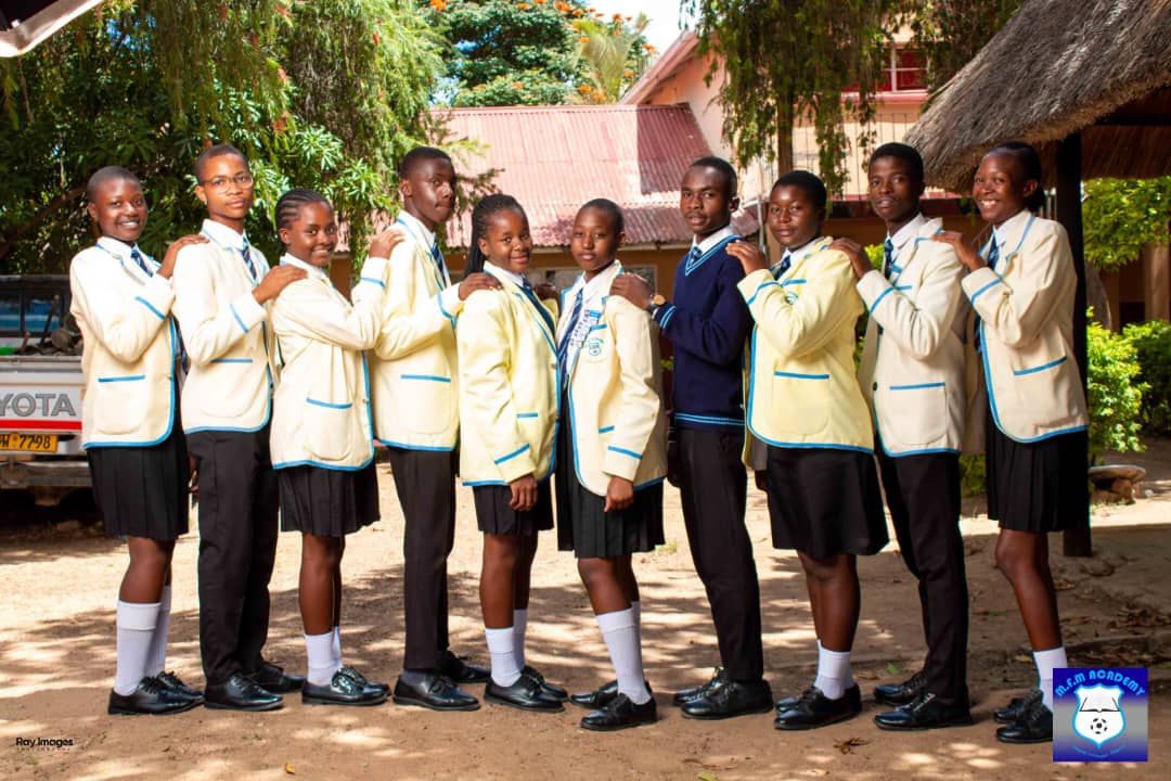 Students lined up in their academic blazers